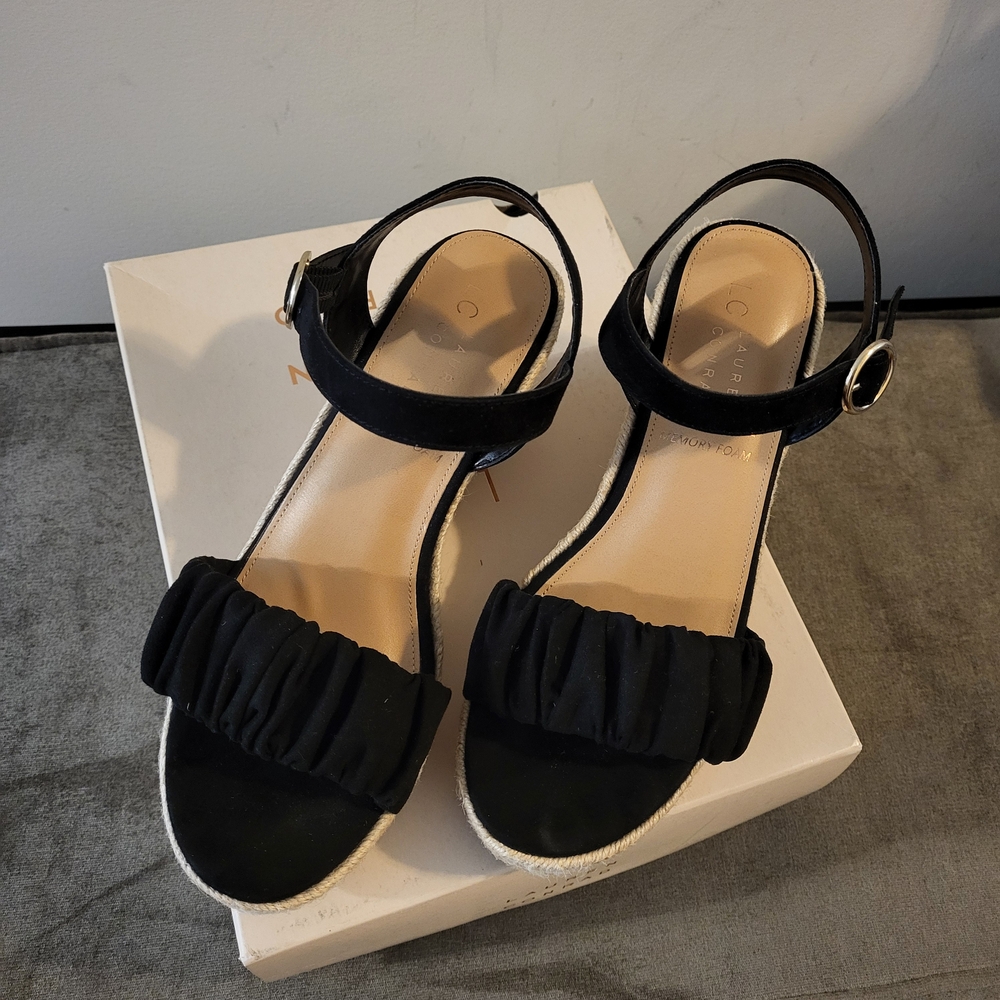 LC Lauren Conrad Black Women's Sandals